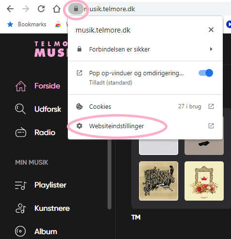 Hjælp - Telmore Musik, cache - Image 1