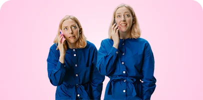 Olivia taler med Olivia - Image