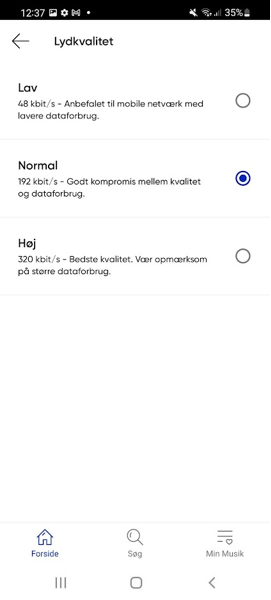Hjælp - Telmore Musik, bitrate - Image 3