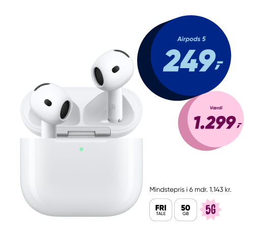 Airpods 5 med t. etui 249 HERO