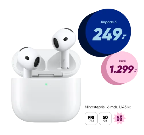 Airpods 5 med t. etui 249 HERO
