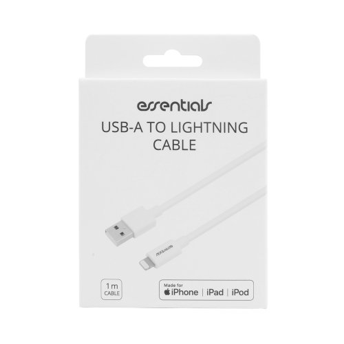 Essentials USB-A - Lightning Cable, MFi, 1m, White 2