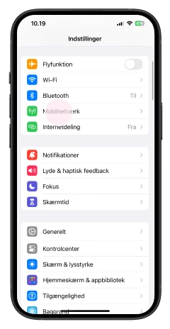 Apple nulstil netværk - Step 1 - Image