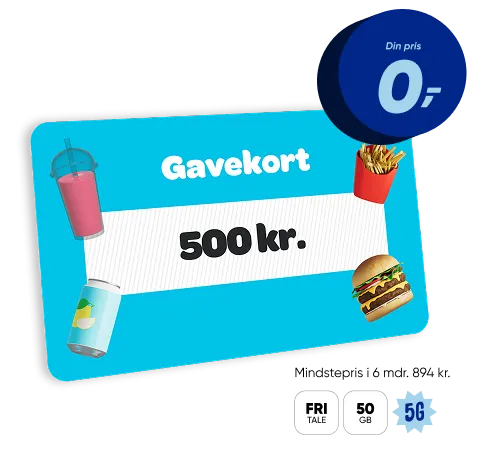 Wolt Gavekort banner 500 kr