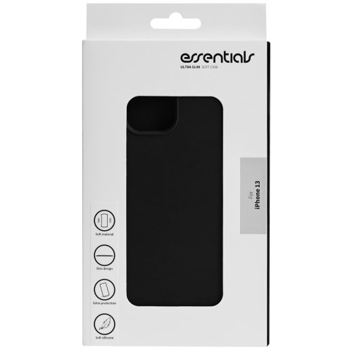 Essentials iPhone 13 silicone back cover, Black 1
