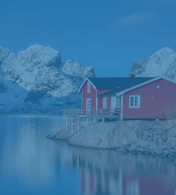 Norwegian village scenery 