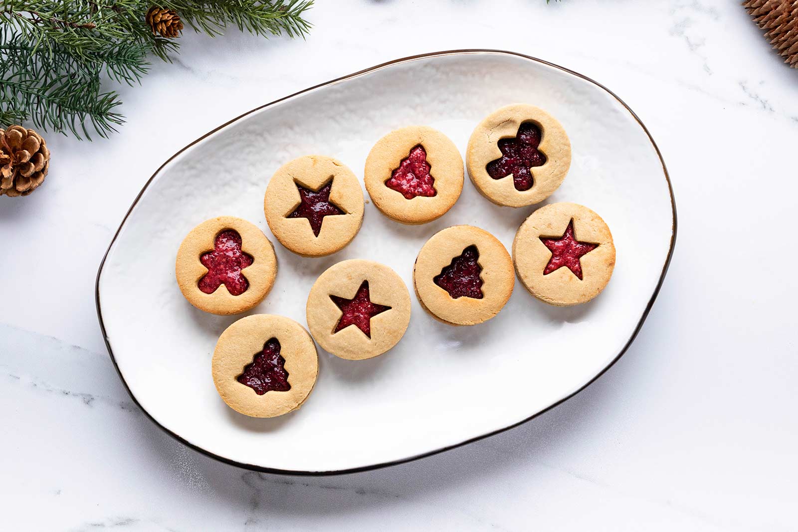 Linzer Chia Jam Cookies