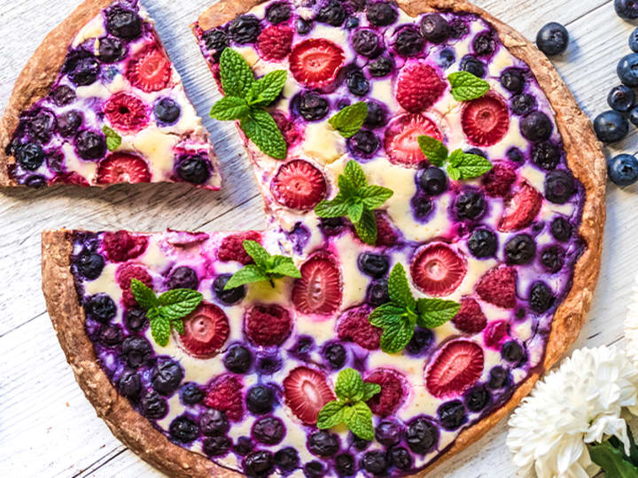 Berry Cheesecake Protein Pizza Recipe