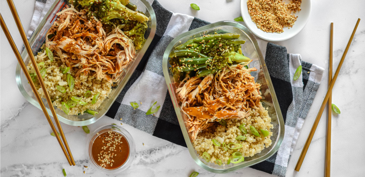 Honey Sriracha Chicken Meal Prep Bowls - Healthy Fitness Meals