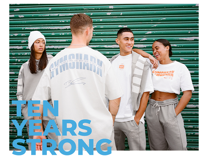 10 Years Strong! Vier Gymshark’s 10e verjaardag met de exclusieve collectie