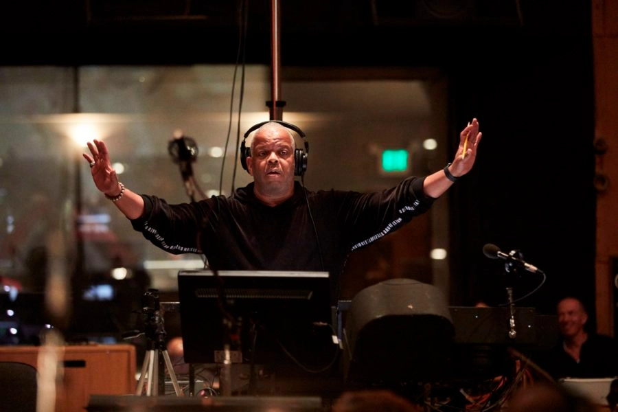 "Da 5 Bloods" scoring session with Terence Blanchard and Spike Lee on Wednesday, October 30, 2019 at Sony Studios. Photo by Matt Sayles for Netflix @msayles www.mattsaylesphoto.com