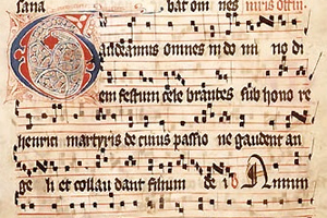 Manuscript of Gregorian Chant