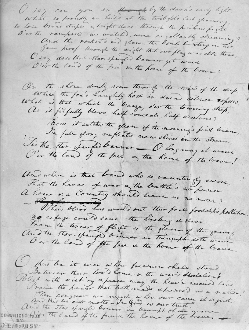 Francis Scott Key Writing The Star Spangled Banner