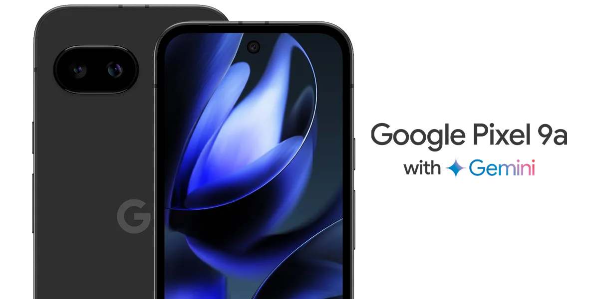 Une image d'un téléphone Pixel 9a et son logo.