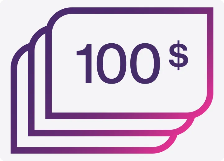 100 $