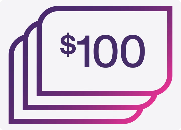 $100