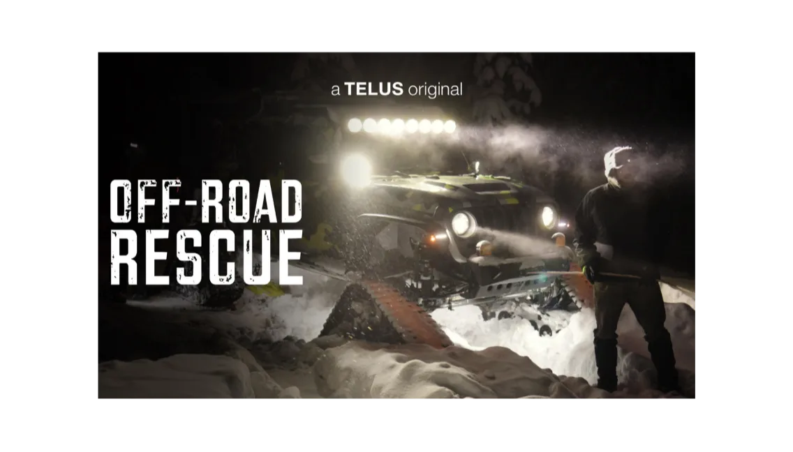 A poster for the TELUS original Off-Road Rescue.
