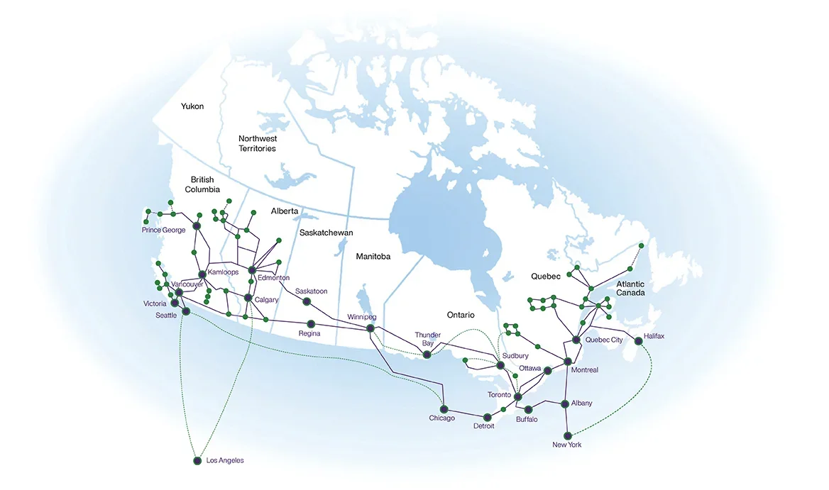 TELUS Network - Our network maps - Fixed Network