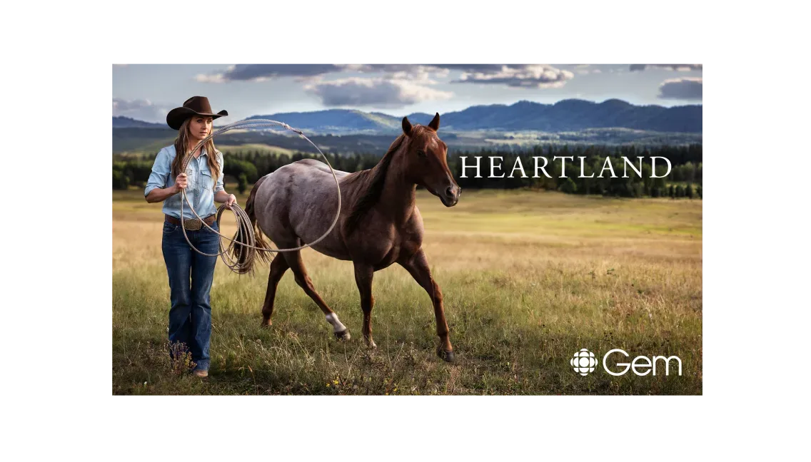 A poster for the show Heartland on CBC Gem.
