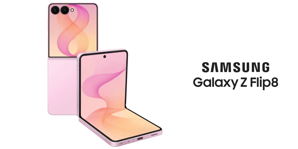 An image of a Galaxy 7 Flip8 phone and logo.