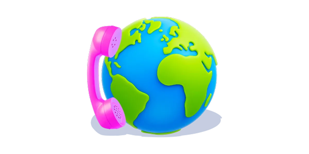 An image of a phone beside a globe.