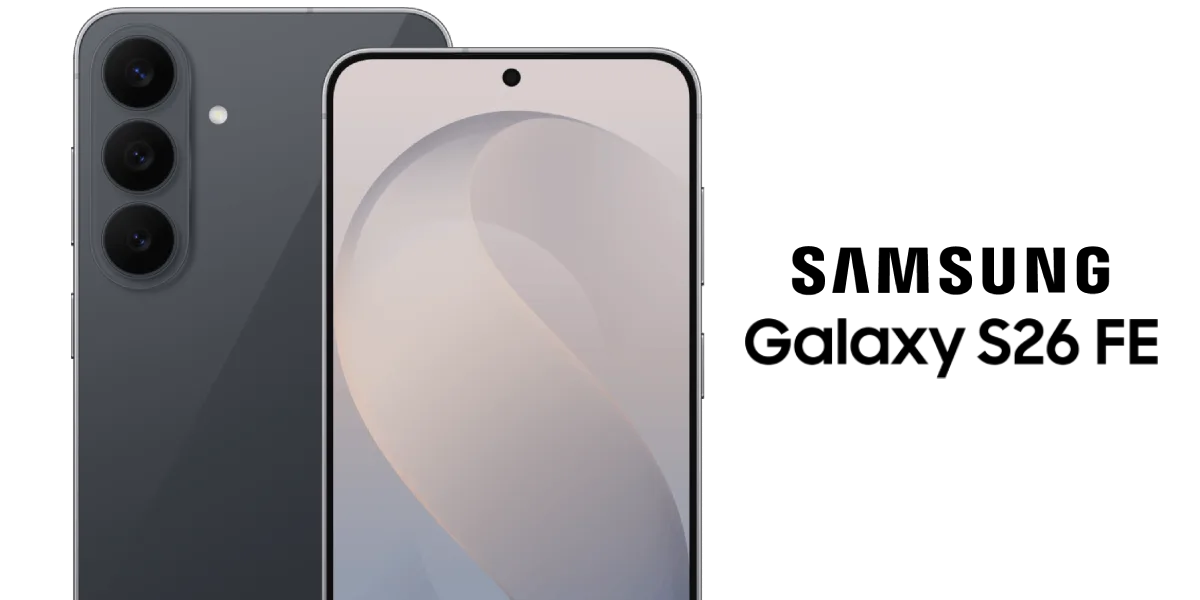 Samsung Galaxy S26 FE with logo
