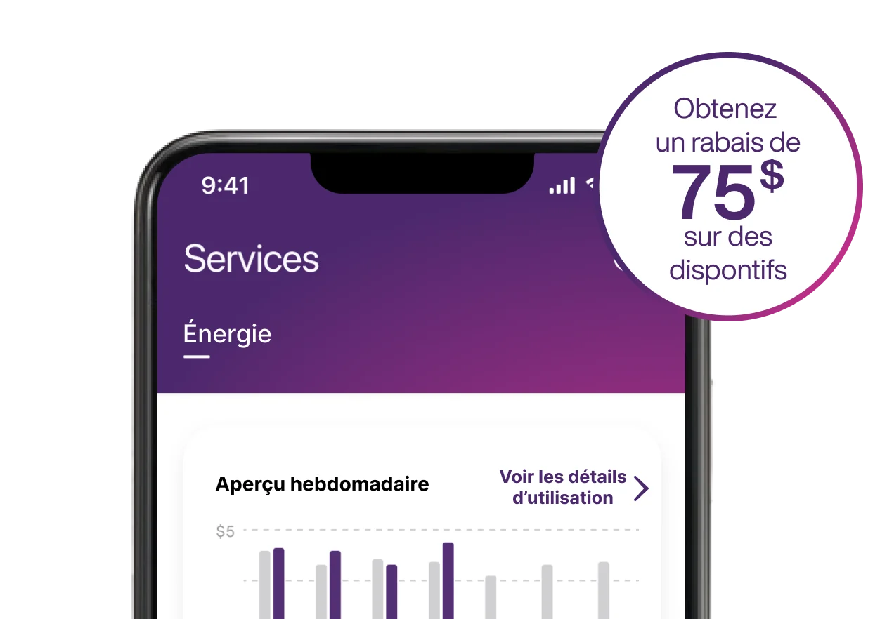 Un téléphone affiche les thermostats intelligents connectés à votre domicile via l'application.