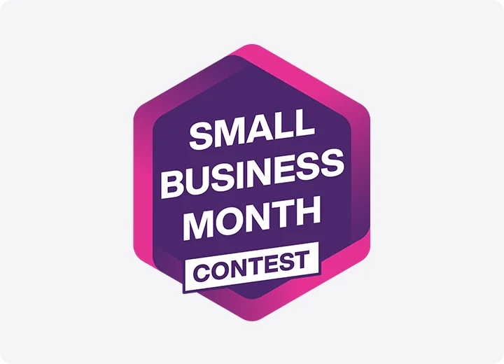 Small business month contest badge