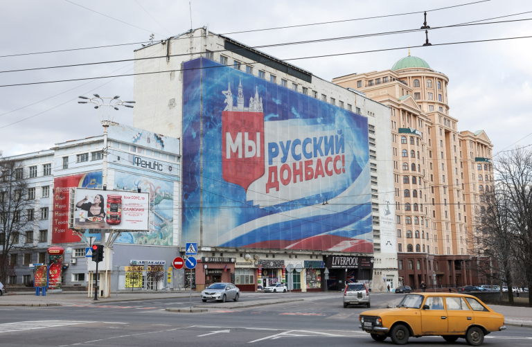 Донецк, 21 февраля 2022. Фото: Александр Рюмин / ТАСС / Forum