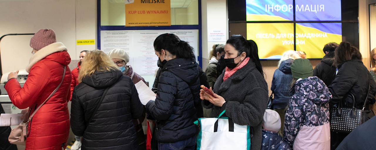 Украинцы в Варшаве. Фото: Яцек Шидловский / Forum