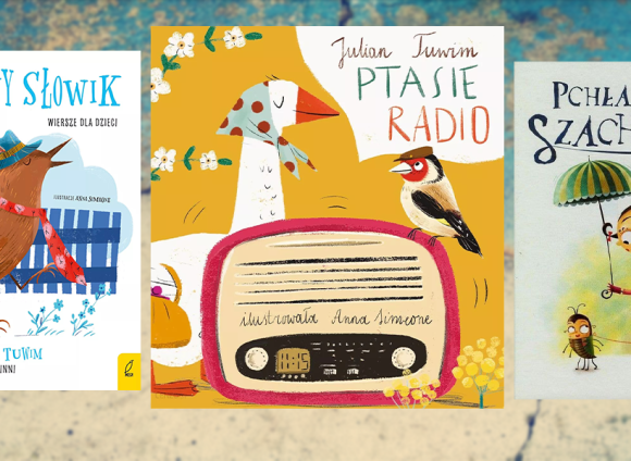 Обложки книг «Опоздавший Соловей», «Птичье радио» и «Блоха-хитряйка». Коллаж: Новая Польша