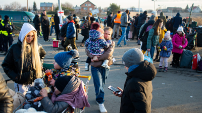 Беженцы из Украины, приграничный пункт пропуска Шегини–Медыка. Фото: Войцех Матусик / Forum