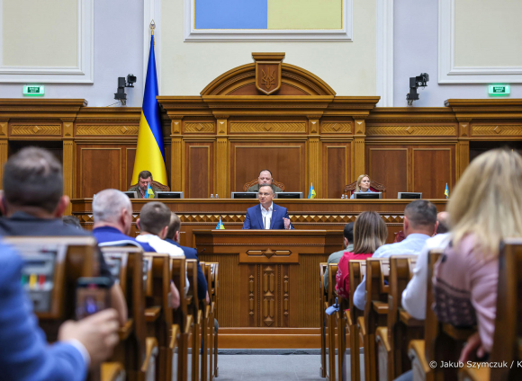 Анджей Дуда в Верховной Раде Украины. Фото: Якуб Шимчук / Канцелярия президента