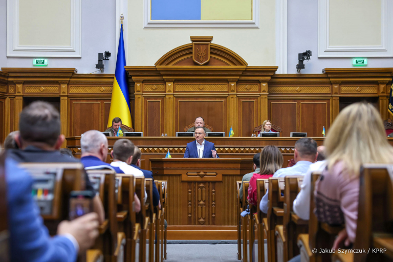 Анджей Дуда в Верховной Раде Украины. Фото: Якуб Шимчук / Канцелярия президента