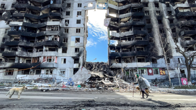 Жилой дом, уничтоженный в результате российских обстрелов в городе Бородянка. Фото: Даниэль Ценг Шоу-Ю / Forum