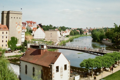 Вид на Згожелец и пограничный мост с немецкого берега. Фото: Денис Вирен