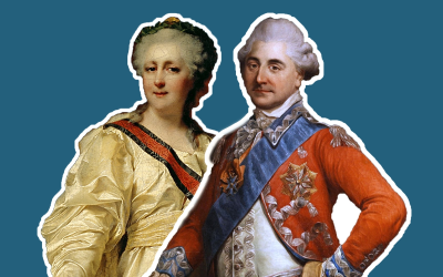 Екатерина Великая и Станислав Август Понятовский. Коллаж: Новая Польша