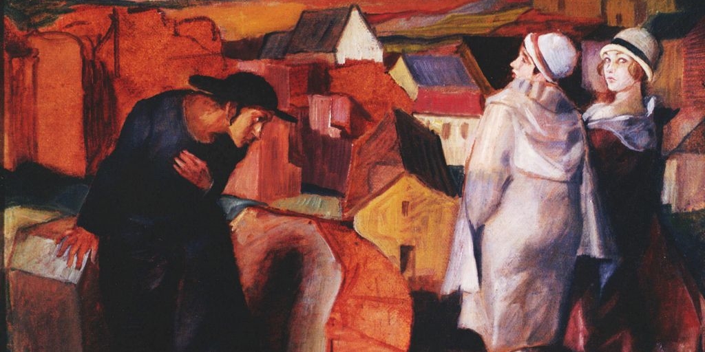 Картина Бруно Шульца «Встреча». Источник: Музей литературы им. Адама Мицкевича в Варшаве
