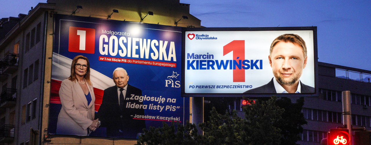 Предвыборные плакаты кандидатов в Европарламент в Варшаве. Фото: Влодзимеж Васылюк / Forum
