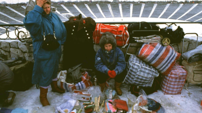 Женщины из бывшего СССР на Стадионе Десятилетия, 1992. Фото: Ярослав Стахович, Кшиштоф Вуйчик / Forum