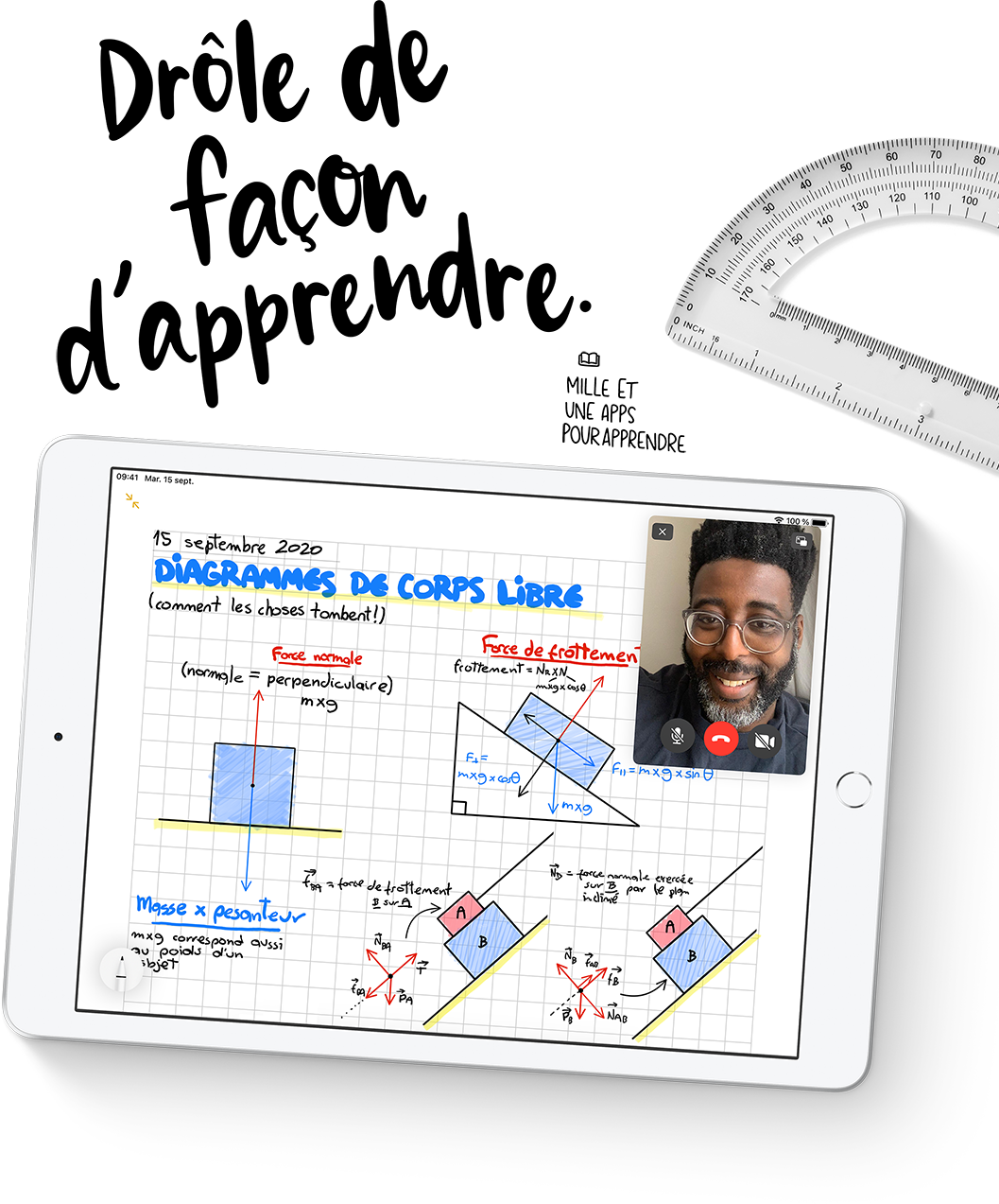 Apprendre en ligne est encore plus facile avec iPad 8 et la foule d’applis offertes sur l’App Store.