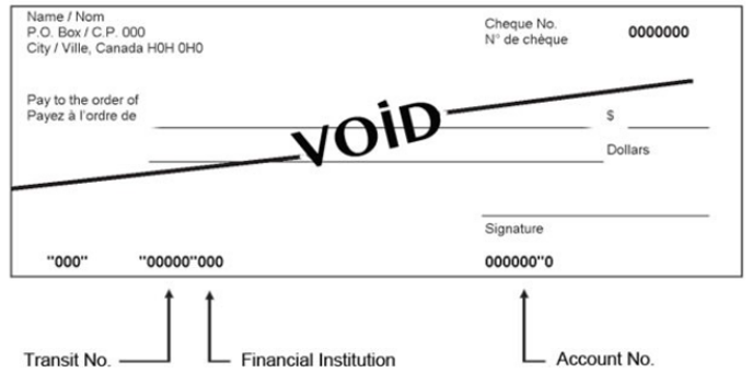 Support - voided cheque - EN
