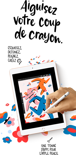 Utilisez l’Apple Pencil pour déployer tout votre talent artistique sur iPad 8.