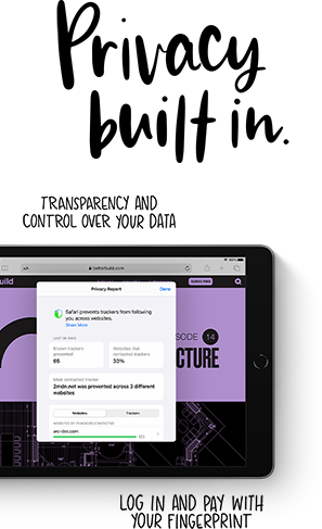Control over your personal data and fingerprint sensor technology means iPad has privacy built in.