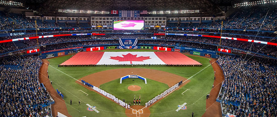 Blue Jays game in jampacked arena