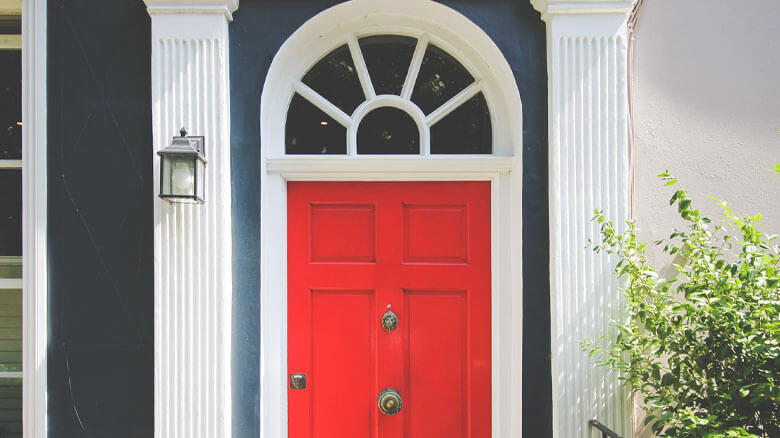Front door of home
