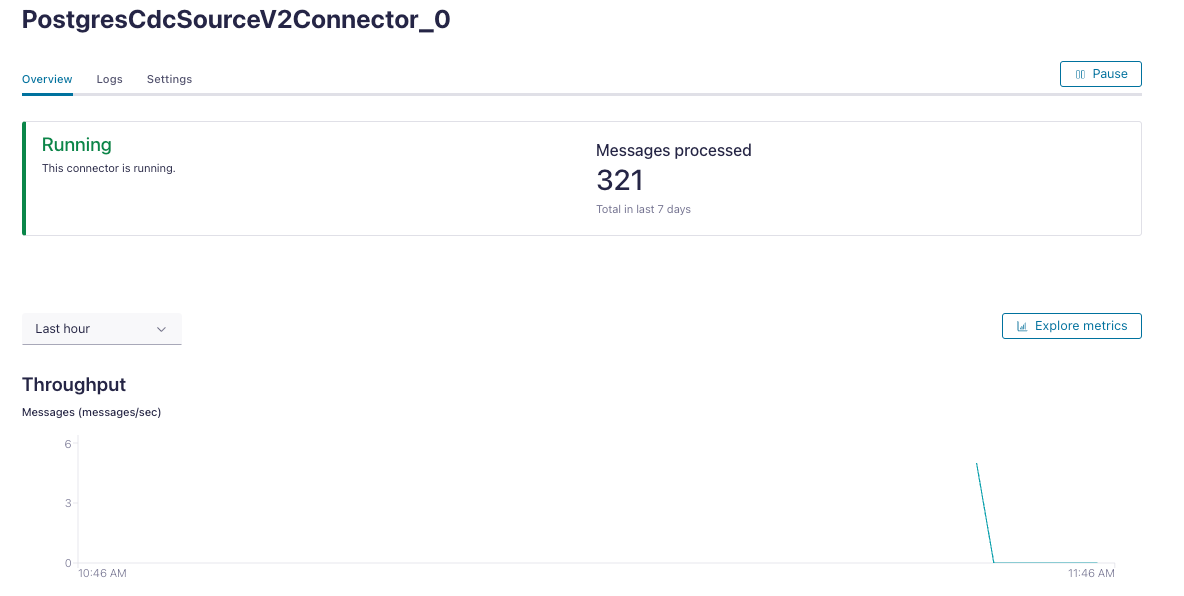 Enabling CDC with the Fully Managed Debezium PostgreSQL Connector