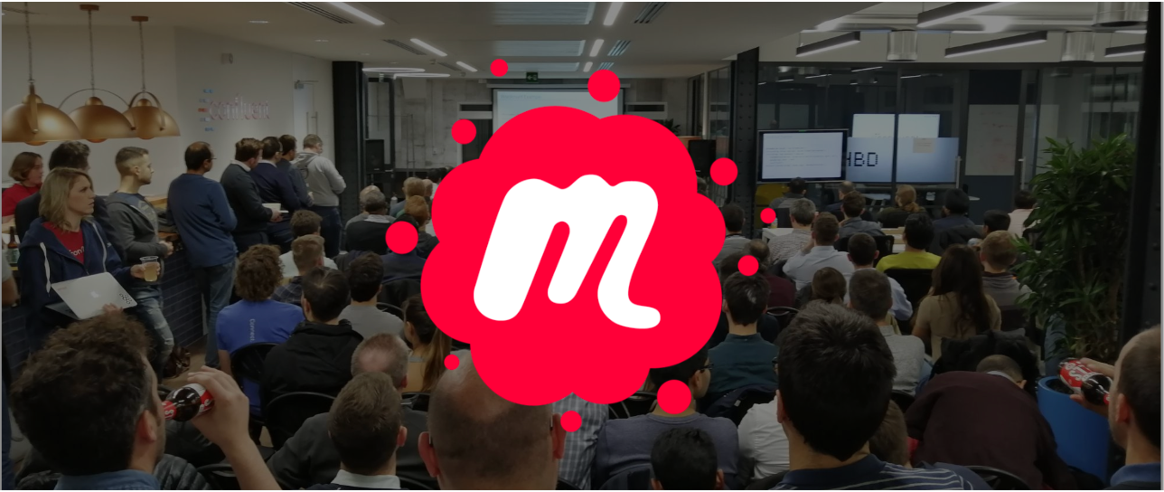 meetup logo over crowd