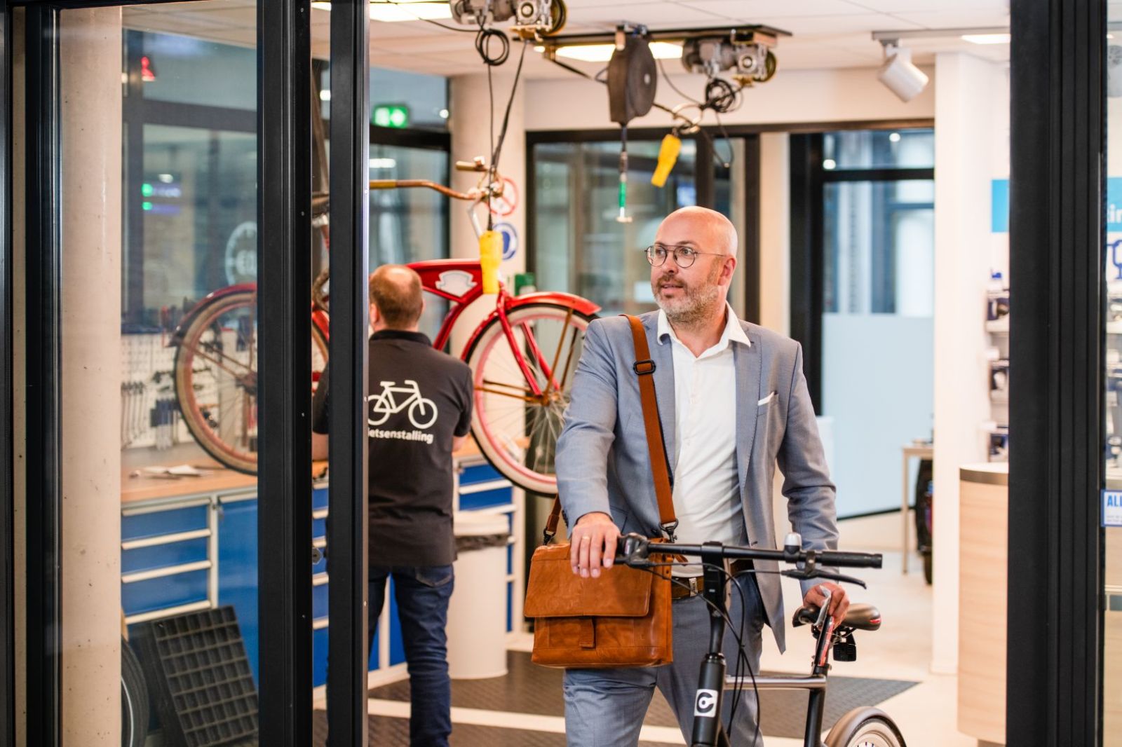 Man with bike