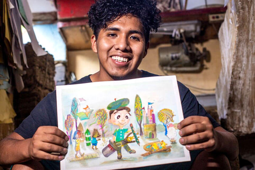 Bolivia: Isai, illustratore per bambini